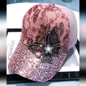 Womans pink baseball hat